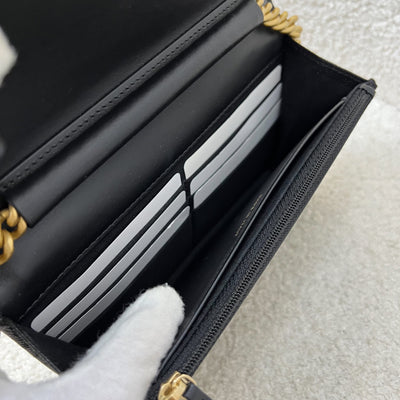 Chanel Boy Wallet on Chain WOC in Black Caviar and AGHW (Model: AP1117)