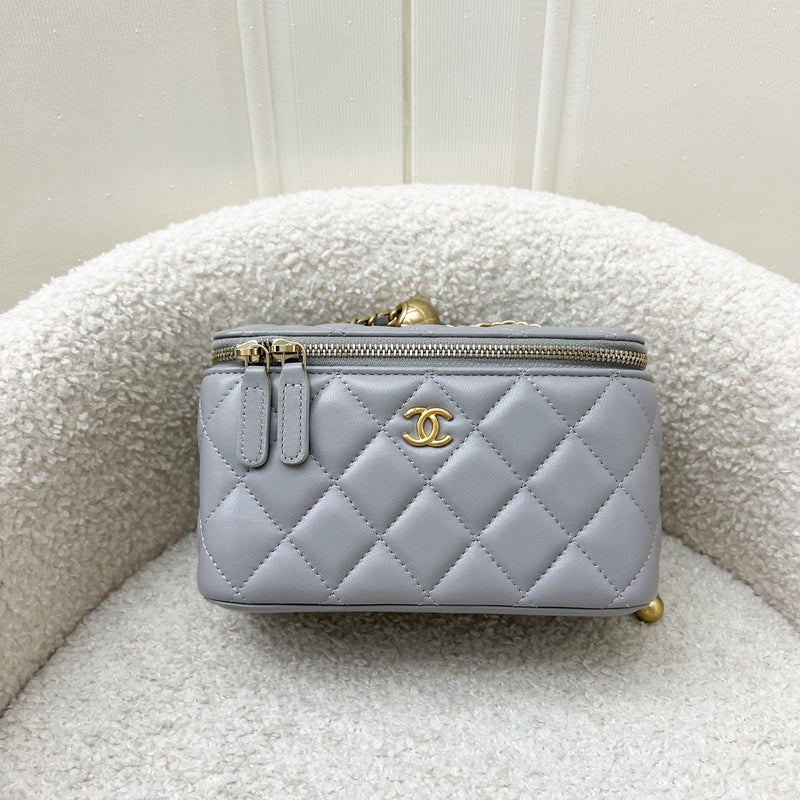 Chanel Pearl Crush Vanity in 21B Grey Lambskin and AGHW