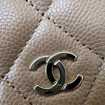 Chanel Classic Wallet on Chain WOC in 23B Dark Beige Caviar and LGHW (Model: AP0250)