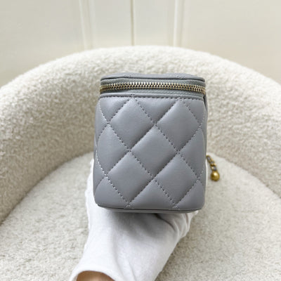 Chanel Pearl Crush Vanity in 21B Grey Lambskin and AGHW