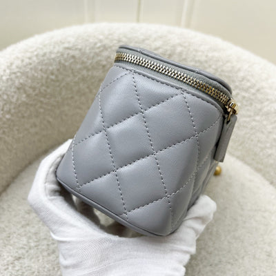 Chanel Pearl Crush Vanity in 21B Grey Lambskin and AGHW