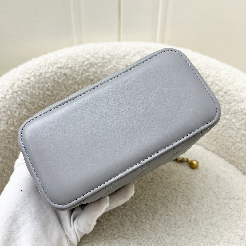 Chanel Pearl Crush Vanity in 21B Grey Lambskin and AGHW