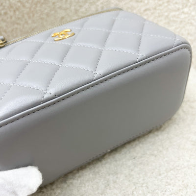 Chanel Pearl Crush Vanity in 21B Grey Lambskin and AGHW