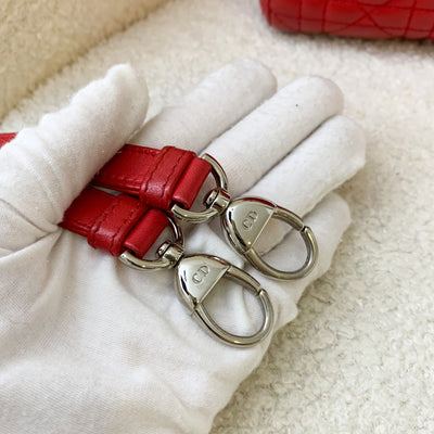 Dior Mini Lady Dior in Red Lambskin and SHW