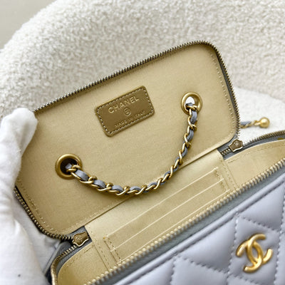 Chanel Pearl Crush Vanity in 21B Grey Lambskin and AGHW