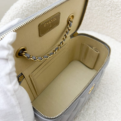 Chanel Pearl Crush Vanity in 21B Grey Lambskin and AGHW