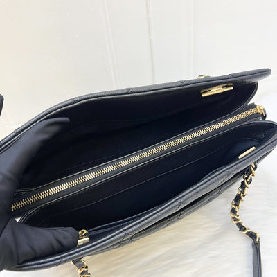 Chanel Timeless CC Shoulder Tote Bag in Black Caviar and GHW