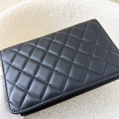 Chanel Trendy CC Wallet on Chain WOC in Black Lambskin and LGHW