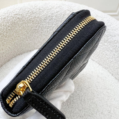 Chanel Classic Long Zippy Wallet in Black Caviar and LGHW (Model: AP0242)