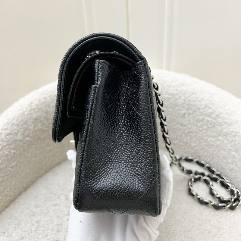 Chanel Small Classic Flap CF in Black Caviar and SHW