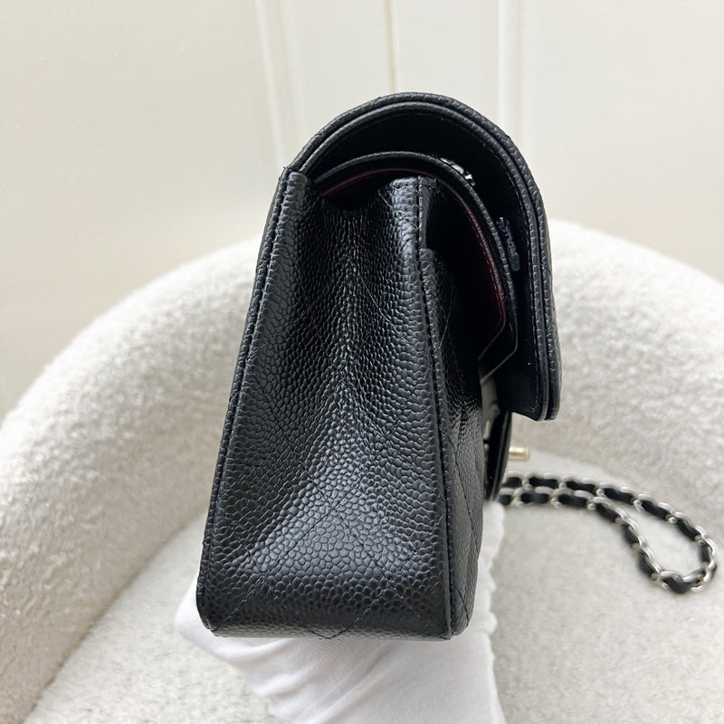 Chanel Small Classic Flap CF in Black Caviar and SHW