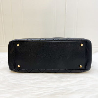 Chanel Timeless CC Shoulder Tote Bag in Black Caviar and GHW