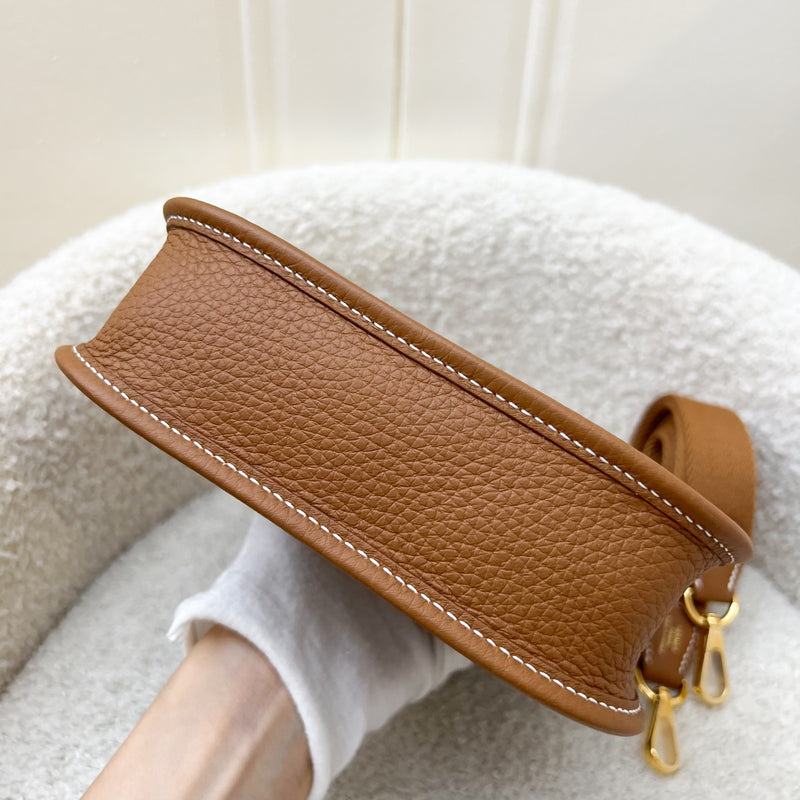 Hermes Mini Evelyne TPM in Gold Clemence Leather with Gold Strap and GHW