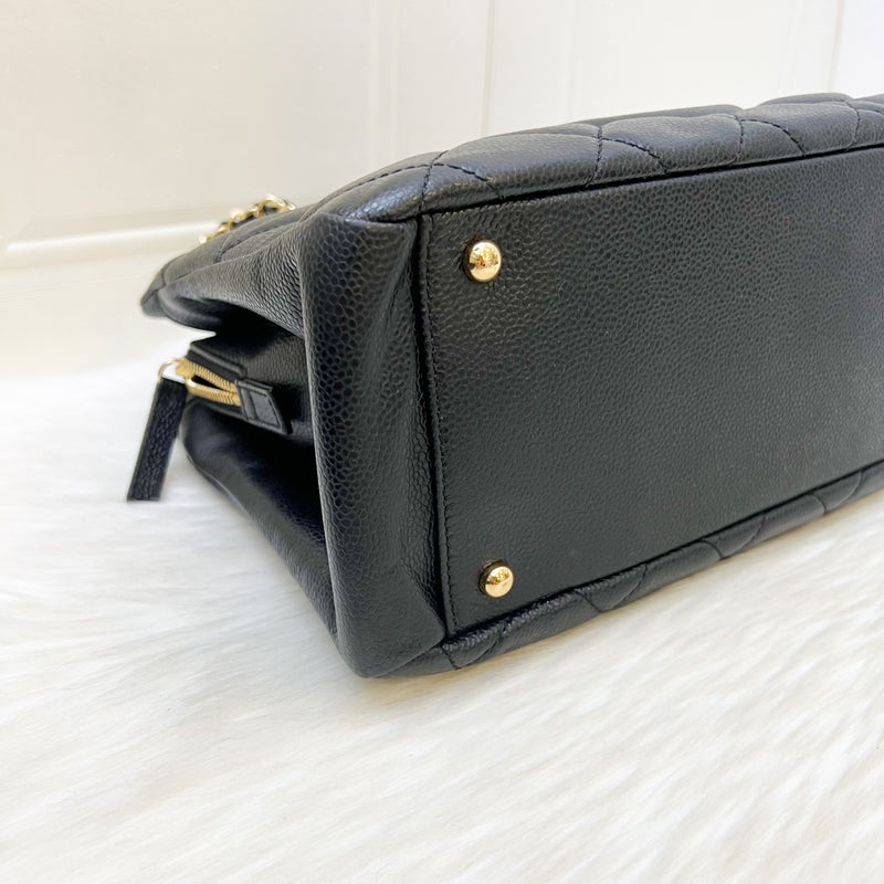 Chanel Timeless CC Shoulder Tote Bag in Black Caviar and GHW