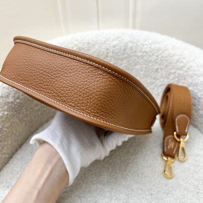 Hermes Mini Evelyne TPM in Gold Clemence Leather with Gold Strap and GHW