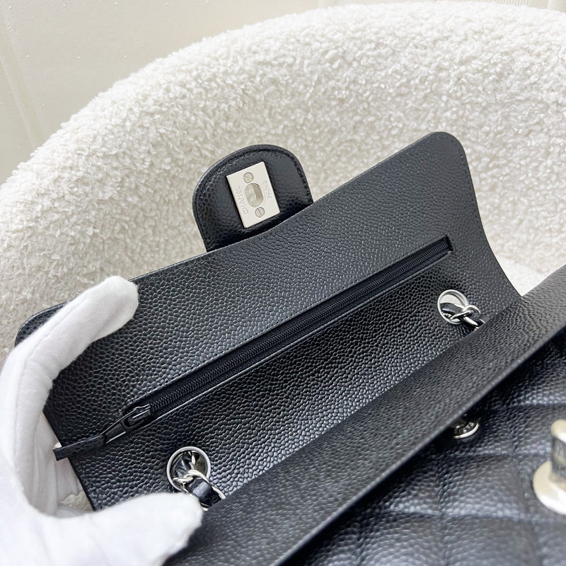 Chanel Small Classic Flap CF in Black Caviar and SHW