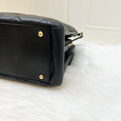 Chanel Timeless CC Shoulder Tote Bag in Black Caviar and GHW