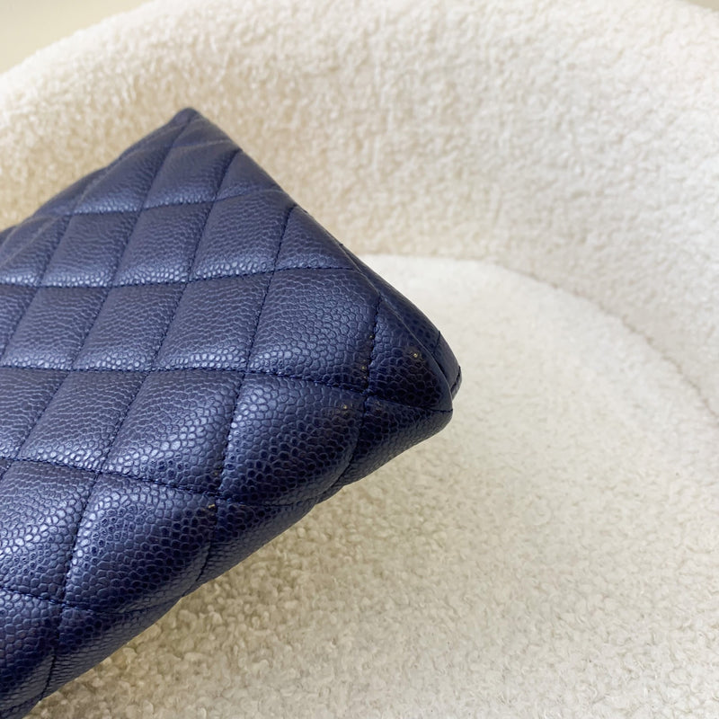Chanel Timeless Clutch with Chain in Navy Caviar and SHW