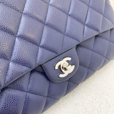 Chanel Timeless Clutch with Chain in Navy Caviar and SHW