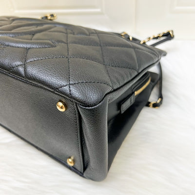 Chanel Timeless CC Shoulder Tote Bag in Black Caviar and GHW