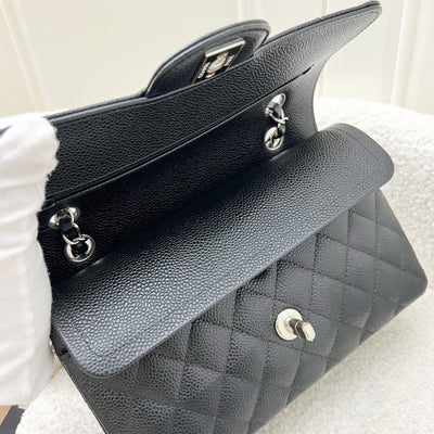 Chanel Small Classic Flap CF in Black Caviar and SHW