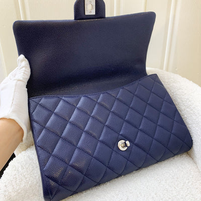 Chanel Timeless Clutch with Chain in Navy Caviar and SHW