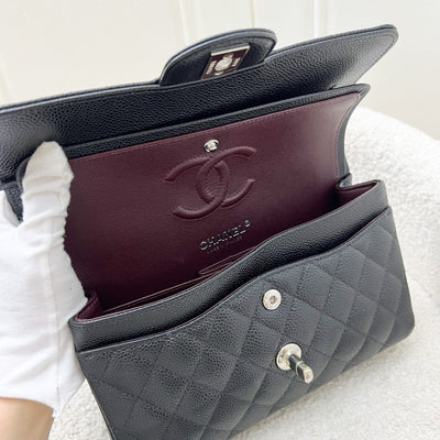 Chanel Small Classic Flap CF in Black Caviar and SHW