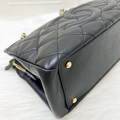 Chanel Timeless CC Shoulder Tote Bag in Black Caviar and GHW