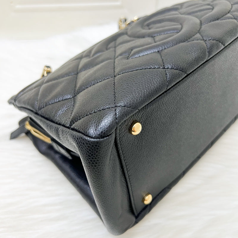 Chanel Timeless CC Shoulder Tote Bag in Black Caviar and GHW