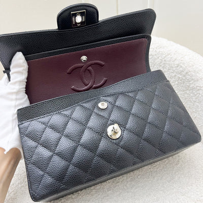 Chanel Small Classic Flap CF in Black Caviar and SHW