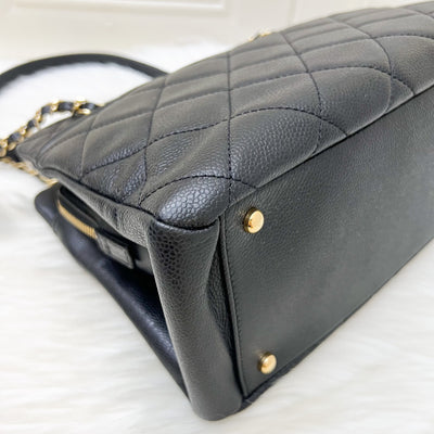 Chanel Timeless CC Shoulder Tote Bag in Black Caviar and GHW