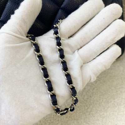 Chanel Timeless Clutch with Chain in Navy Caviar and SHW