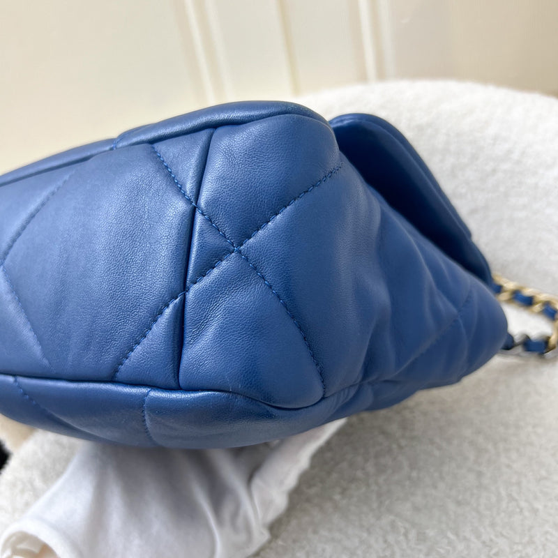 Chanel 19 Small Flap in 21C Blue Lambskin and 3-Tone Hardware