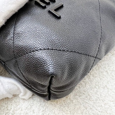Chanel 22 Mini Hobo Handbag in Black Shiny Caviar and AGHW