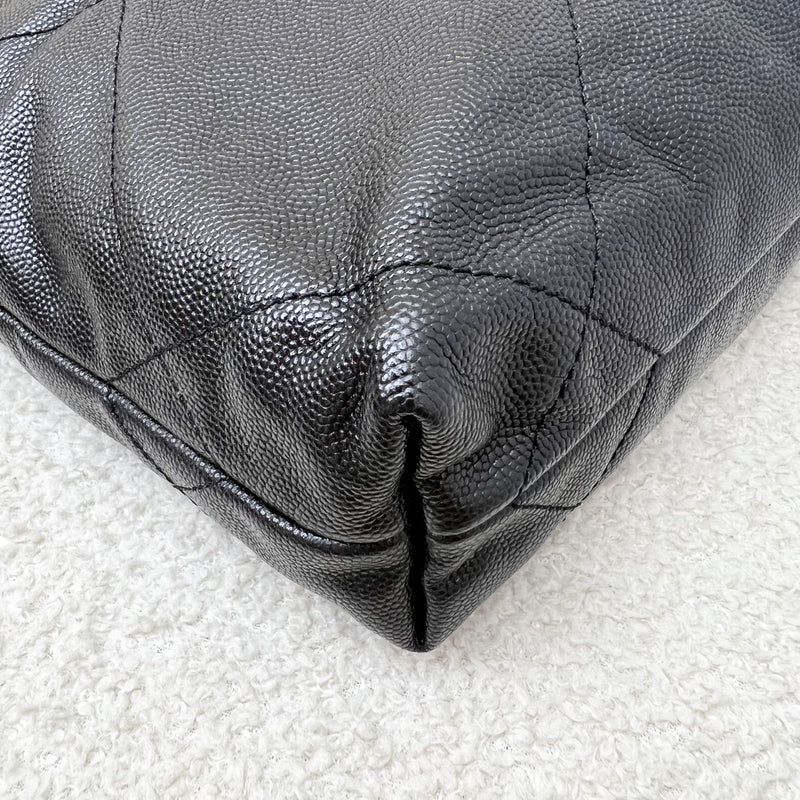 Chanel 22 Mini Hobo Handbag in Black Shiny Caviar and AGHW