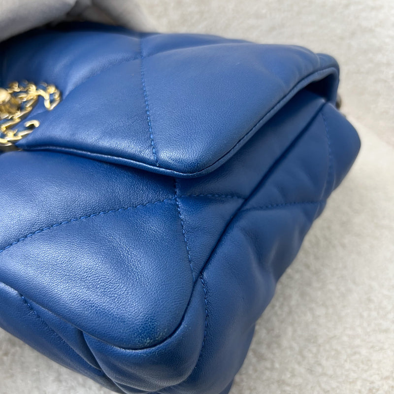 Chanel 19 Small Flap in 21C Blue Lambskin and 3-Tone Hardware