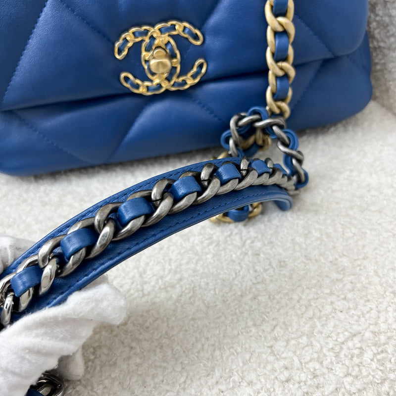 Chanel 19 Small Flap in 21C Blue Lambskin and 3-Tone Hardware