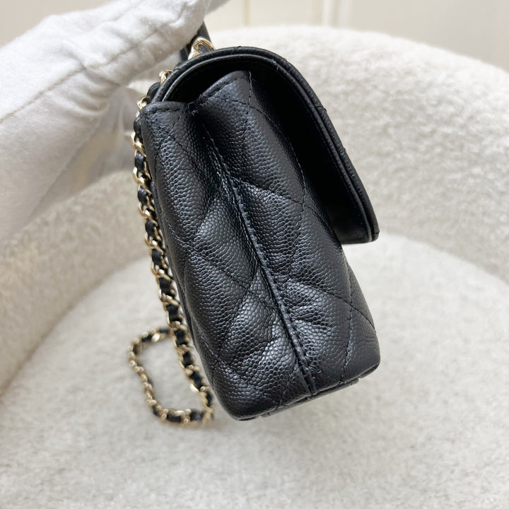 Chanel Micro Coco Handle Flap Bag in Black Caviar and LGHW (AP4244
