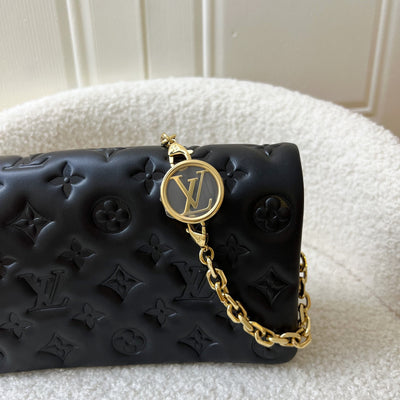 LV Pochette Coussin in Black Puffy Lambskin and GHW