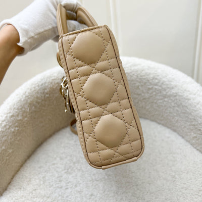 Dior Medium Lady D-Joy Bag in Biscuit (Milk Tea Beige) Cannage Lambskin and LGHW (Model: M0540ONGE)