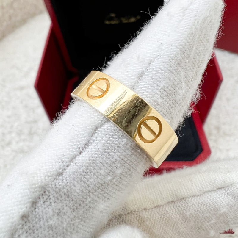 Cartier Love Ring, Classic Model in 18K Yellow Gold Sz 54