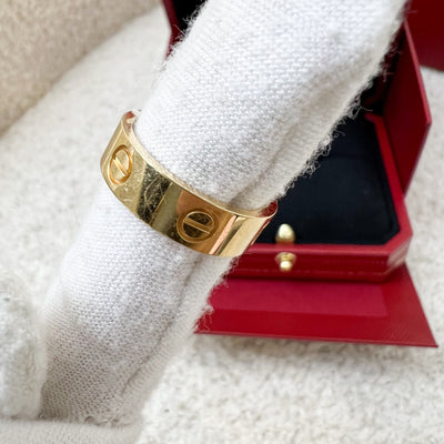 Cartier Love Ring, Classic Model in 18K Yellow Gold Sz 54