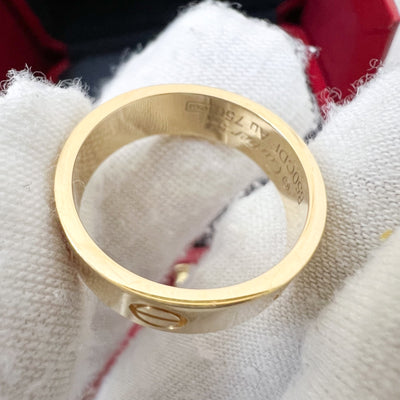 Cartier Love Ring, Classic Model in 18K Yellow Gold Sz 54