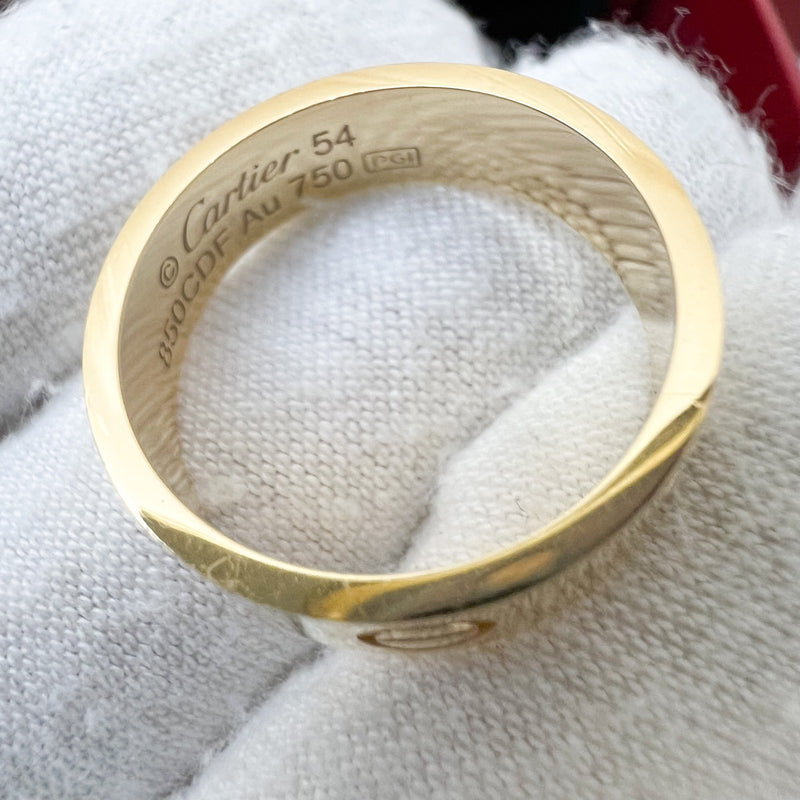 Cartier Love Ring, Classic Model in 18K Yellow Gold Sz 54