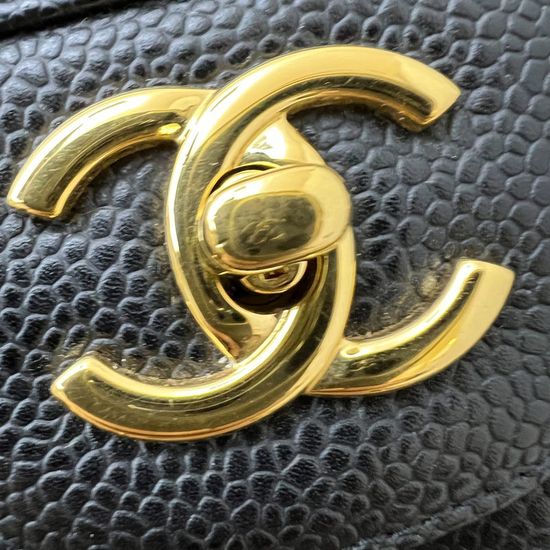 Chanel Jumbo Classic Flap DF in Black Caviar and GHW