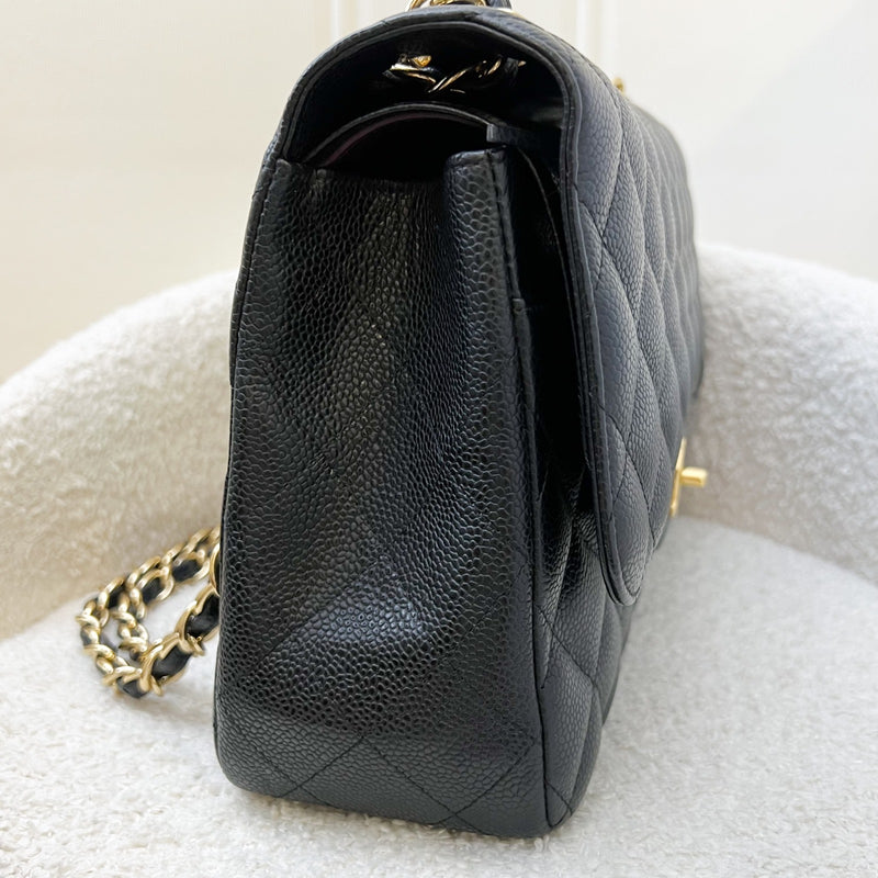 Chanel Jumbo Classic Flap DF in Black Caviar and GHW