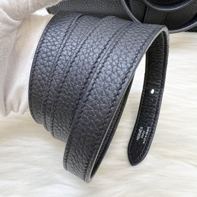 Hermes Halzan 31 in Noir Black Taurillon Clemence and PHW