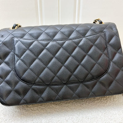 Chanel Jumbo Classic Flap DF in Black Caviar and GHW