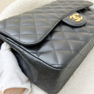 Chanel Jumbo Classic Flap DF in Black Caviar and GHW