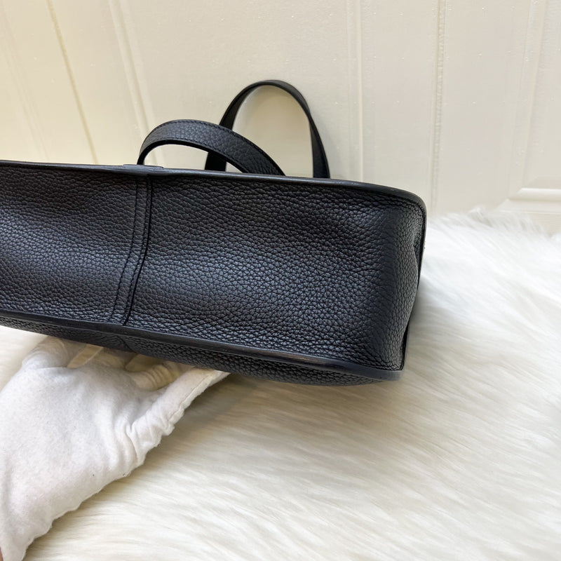 Hermes Halzan 31 in Noir Black Taurillon Clemence and PHW
